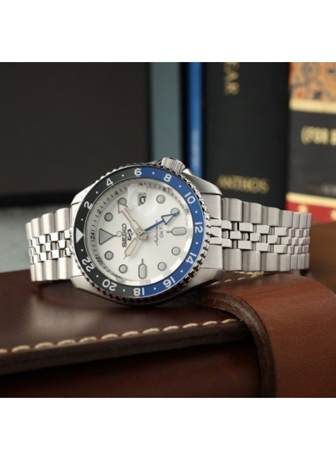 Seiko 5 Sports GMT SSK033K1 Men’s Watch, White Dial 42.5mm Case 100M WR Automatic  - Image 4