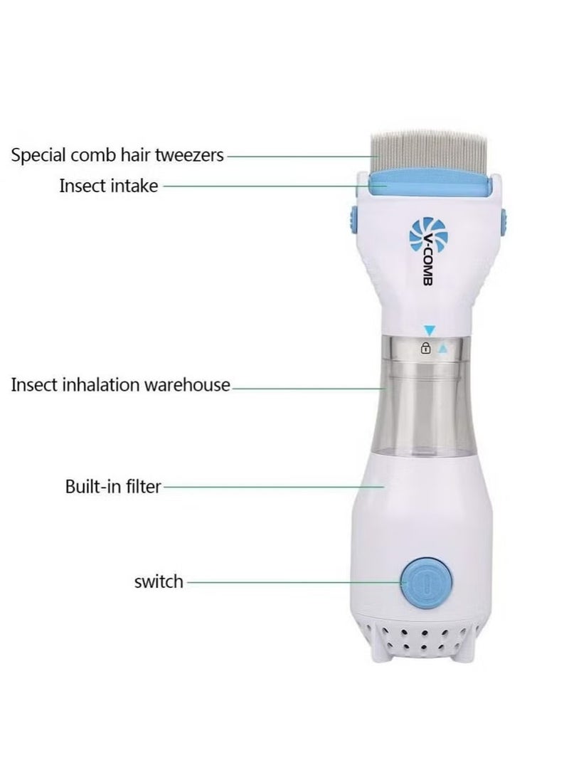 V-Comb - Electric Hair Lice Comb Vacuum Effective Head for and Pets Get Rid of with this Vacuums Machine Pack 1 - Image 1