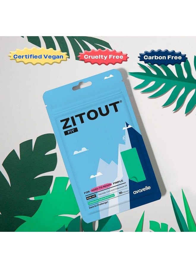 AVARELLE - Zitout Fit Large Hydrocolloid Pimple Patches (16 Patches) Vegan Nose Patches For Pores Tea Tree Chin Acne Patches For Face Hydrocolloid Bandages For Acne Fsa & Hsa Acne Treatment - Image 1