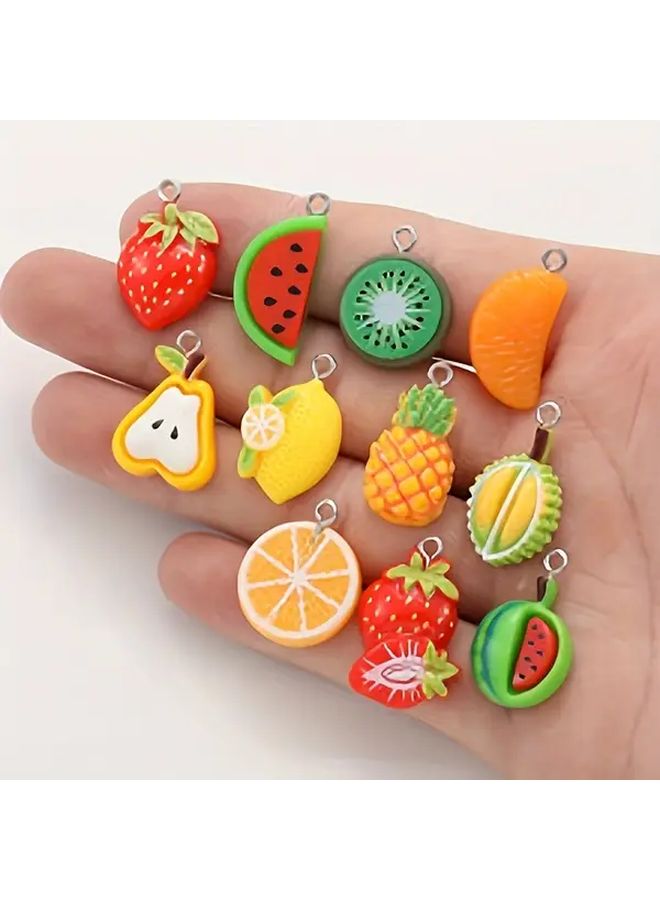 20pcs Mixed Faux Fruit Resin Pendants Charms Jewelry Making Kit for Necklaces Bracelets - Image 1