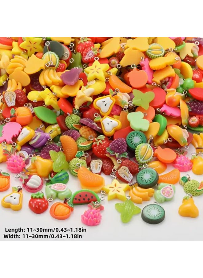 20pcs Mixed Faux Fruit Resin Pendants Charms Jewelry Making Kit for Necklaces Bracelets - Image 2