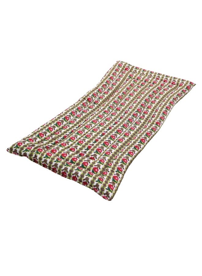مطرحة نوم قطنية للمخيمات والاستراحات ناعمة الملمس مصنوعة من مواد عالية الجودة ، مضرب قطن طبيعي نفر واحد مقاس 190*90*6سم