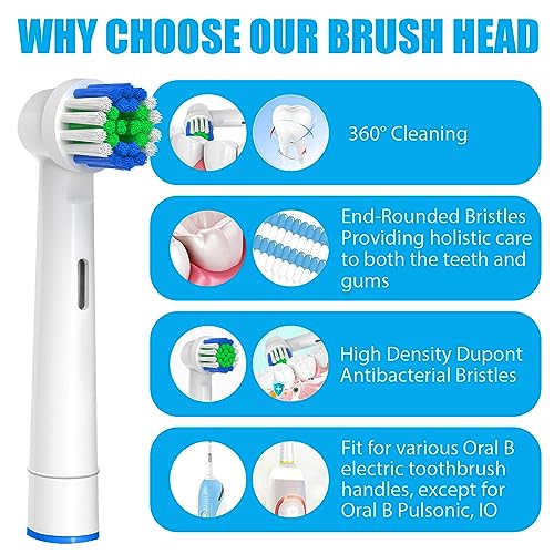 genkent Replacement Toothbrush Heads Compatible with Oral-B Braun, 16 Pcs Professional Electric Toothbrush Heads Brush Heads for Oral B Replacement Heads Refill Pro 500/1000/1500/3000/3757/5000/7000/7500/8000 - Image 3