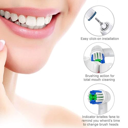 genkent Replacement Toothbrush Heads Compatible with Oral-B Braun, 16 Pcs Professional Electric Toothbrush Heads Brush Heads for Oral B Replacement Heads Refill Pro 500/1000/1500/3000/3757/5000/7000/7500/8000 - Image 5