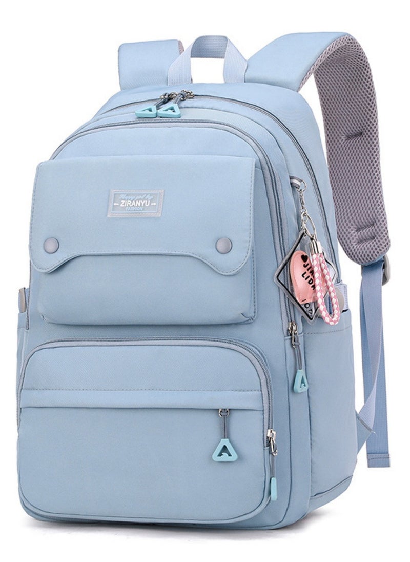 AUTOYSUR Teen Girls Casual Backpack High Middle School Daypack Women Daily Travel Laptop Bag (Blue)  - Image 1