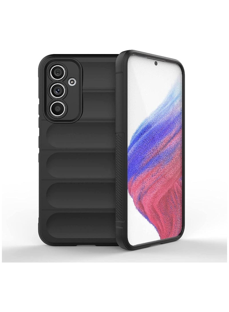 Phone case cover Magic Shield TPU + Silicone Shockproof Phone Case For Samsung Galaxy A55 (Black)