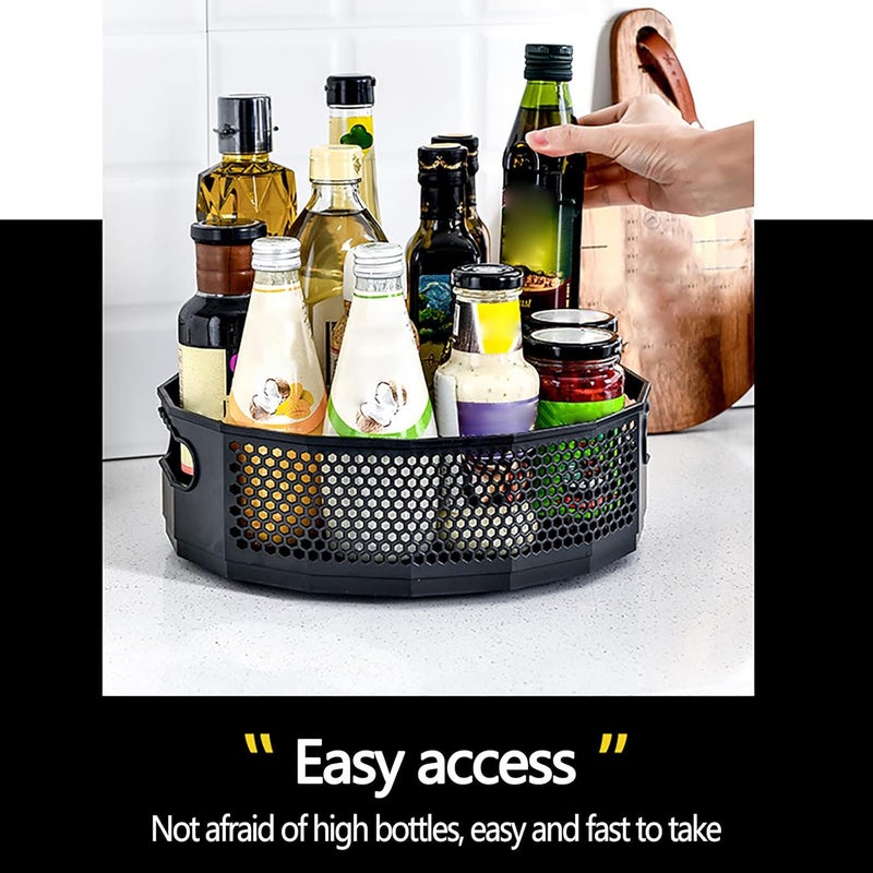 comfrt Spice Rack Organizer for Cabinet, Kitchen Seasoning Storage Rotary Rack Household Cabinet Bathroom Storage Cosmetic Storage Department Store Storage Box - Image 4