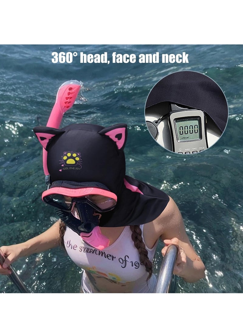 Generic Sun Protections Full Head Neck Cover Face Swiming Diving Facekini Elastic Swiming Diving Caps for Water Sport - Image 3