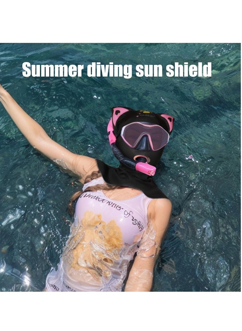 Generic Sun Protections Full Head Neck Cover Face Swiming Diving Facekini Elastic Swiming Diving Caps for Water Sport - Image 2