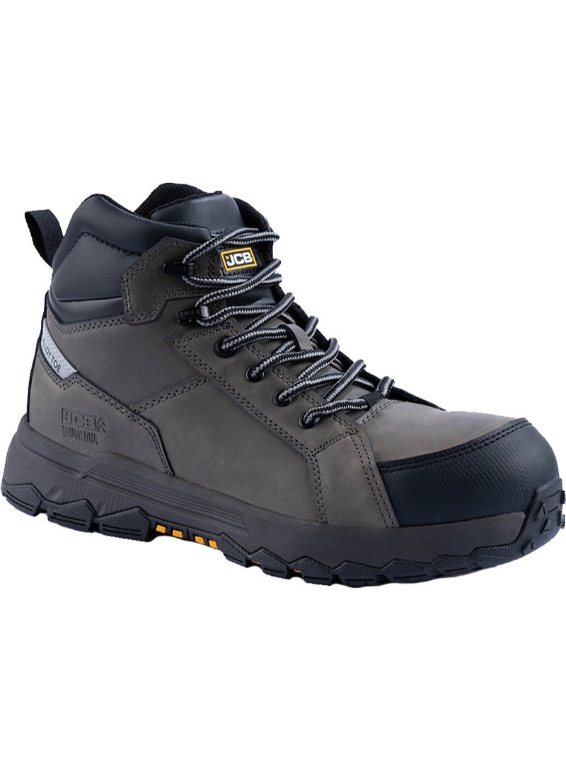 JCB Rugged 6" Safety Boots for Men JCB-005C | Alloy Toe – Oil, Heat & Slip Resistant, ASTM F2413-18 Certified, EH – Grey Black - Image 1