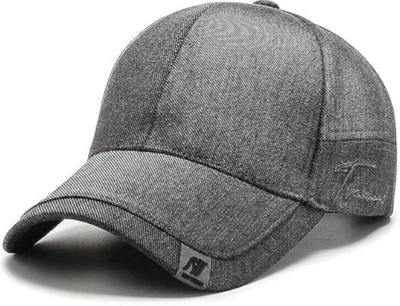 Dark Grey Baseball Cap For Men