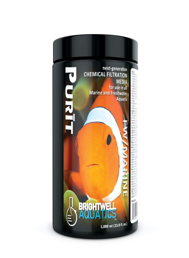 Brightwell Aquatics - Purit Next-Generation Chemical Filtration Media - for use in All Marine and Freshwater Aquaria - Aquarium Water Treatments, 33.8 fl oz - Image 1