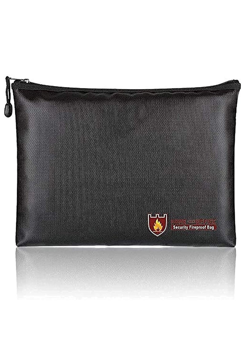 Rubik Fireproof Bag with Zipper Fire Safe Bag Pouch for Documents 11-14 inch Macbook Cash Money Passports Cards for Home Office 34x25cm Large  - Image 1