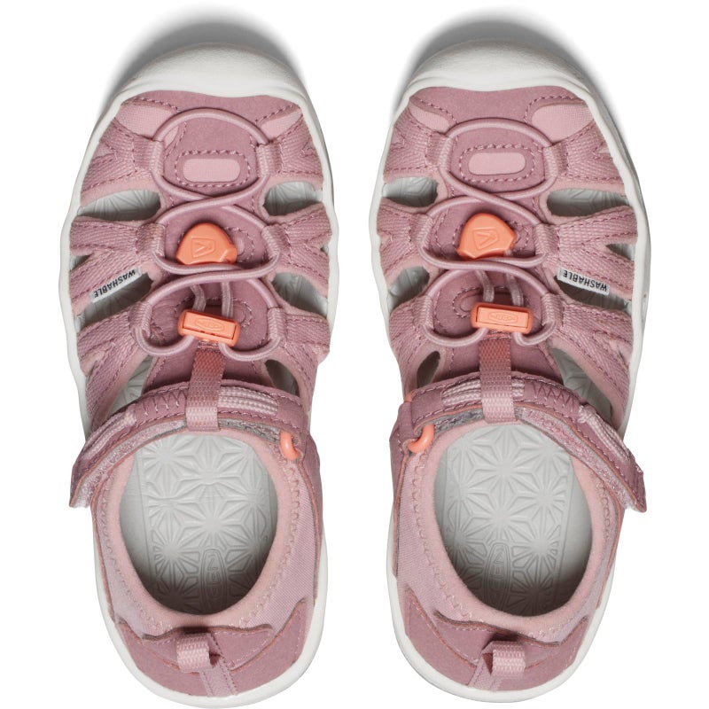 KEEN Unisex-Child Moxie Closed Toe Casual Sandals, Nostalgia Rose/Papaya Punch, 4 - Image 5