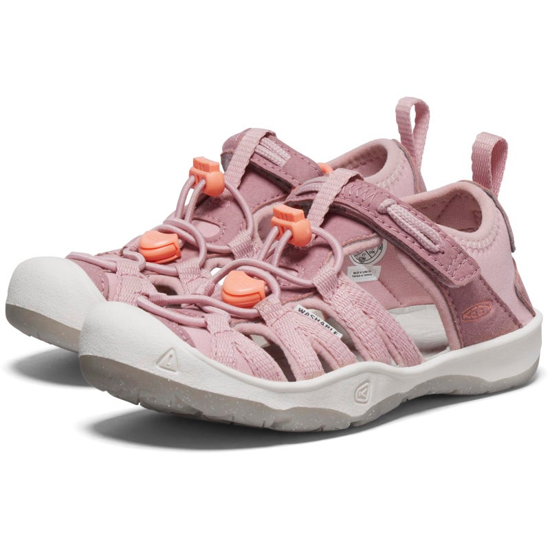KEEN Unisex-Child Moxie Closed Toe Casual Sandals, Nostalgia Rose/Papaya Punch, 4 - Image 4