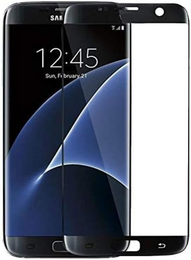 5D Tempered Glass for Samsung Galaxy S7 edge Full Screen Protector | BLACK FRAME