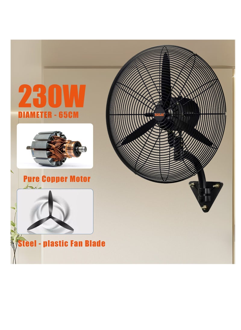 BONAI Wall Fan with 30° Adjustable Angle and High-Speed Motor- Metal Pedal for Ultimate Cooling Comfort  - Image 3
