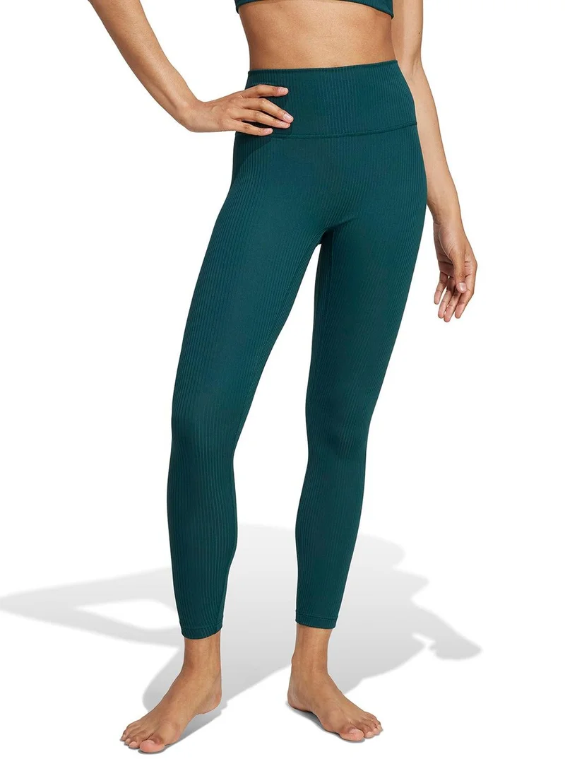 Adidas All Me Rib L Green Training Tights For Women 2XS