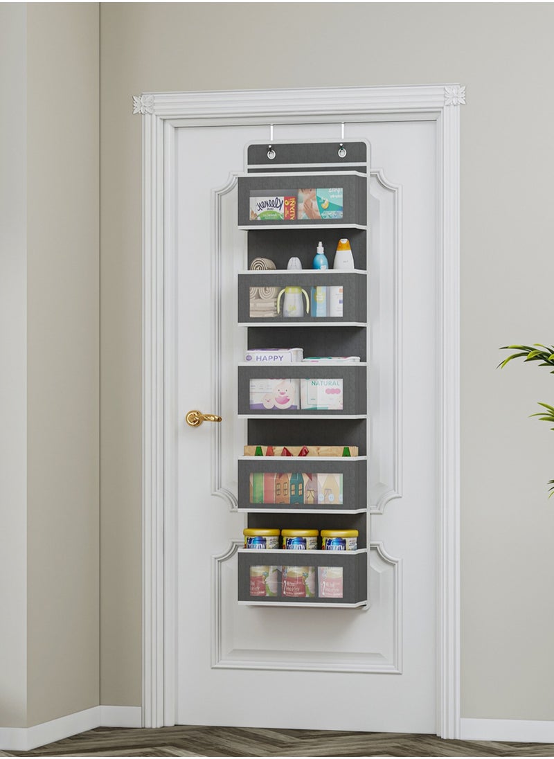 Sharpdo - 5-Layer Wardrobe Wall-Mounted Non-Woven Storage Bag 33*12*125cm - Image 1