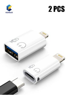 KENSUO 2 Pack Lightning to USB C Adapter, USB C/USB 3.0 Female to Lightning Male OTG Adapter for iPhone/iPad, Support Connect Card Reader, U Disk, USB Flash Drive, Keyboard, Mouse and More  - Image 1