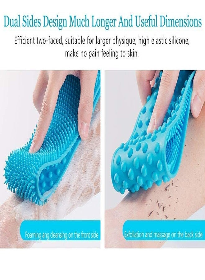 CUVLY® Silicone Body Back Scrubber, Double Side Bathing Brush for Skin Deep Cleaning Massage, Dead Skin Removal Exfoliating Belt for Shower, for Men & Women (Multicolor) - Image 5