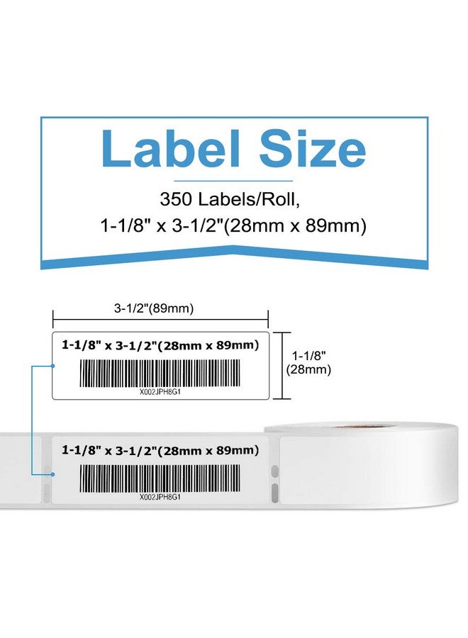 COLORWING Compatible Dymo 30252 (11/8 X 31/2) Address Labelscompatible With Dymo Labelwriter 450 450 Turbo 4Xl Desktop Printers 28Mm X 89Mm Barcode Labels 350 Labels/Roll 10 Rolls - Image 2