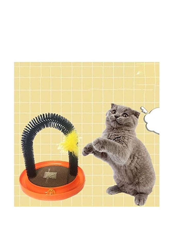 Generic - Cat Arch Toy Self Grooming Brush Orange - Image 1