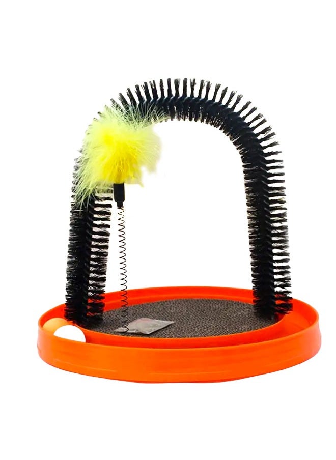 Generic - Cat Arch Toy Self Grooming Brush Orange - Image 1