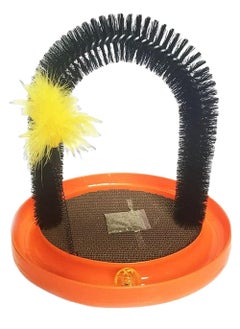 Cat Arch Toy Self Grooming Brush Orange