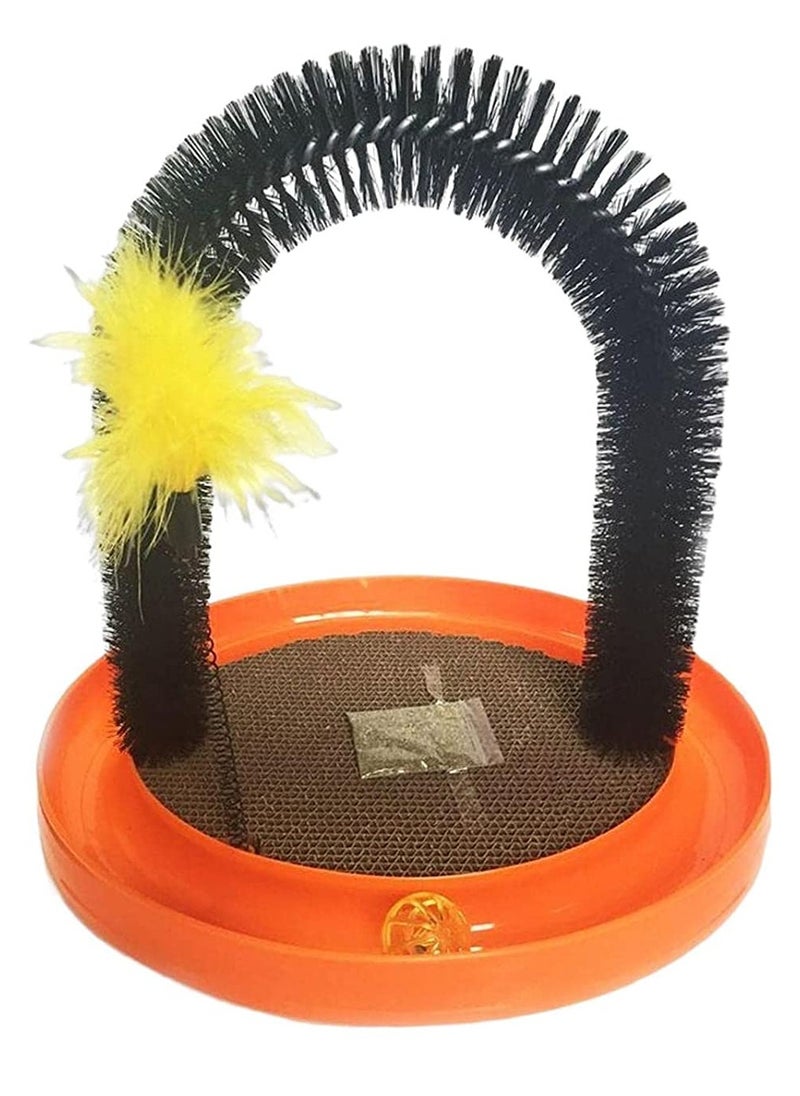 Generic - Cat Arch Toy Self Grooming Brush Orange - Image 1