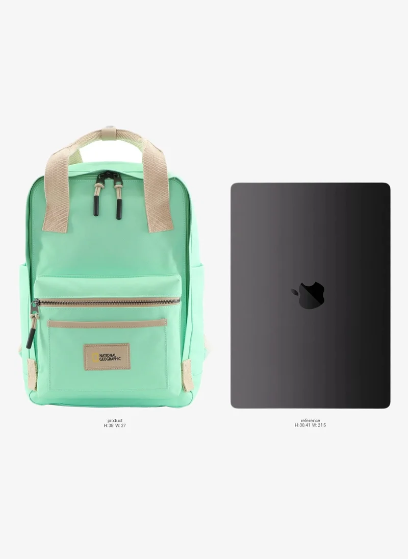 NATIONAL GEOGRAPHIC National Geographic LEGEND Small Backpack Jade For Men And Women, Durable Water Resistant Padded Laptop Casual Green Daypack, Bag For School College Office Leisure Outdoor Travel
