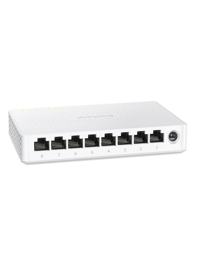 BrosTrend 2.5Gb Switch, 8 Port Network Switch 2.5 Gigabit, Unmanaged Ethernet Switch for Game Console, NAS, PC, Computer Networking Switch Plug & Play Fanless, Desktop Wall Mount, Lifetime Protection - Image 1
