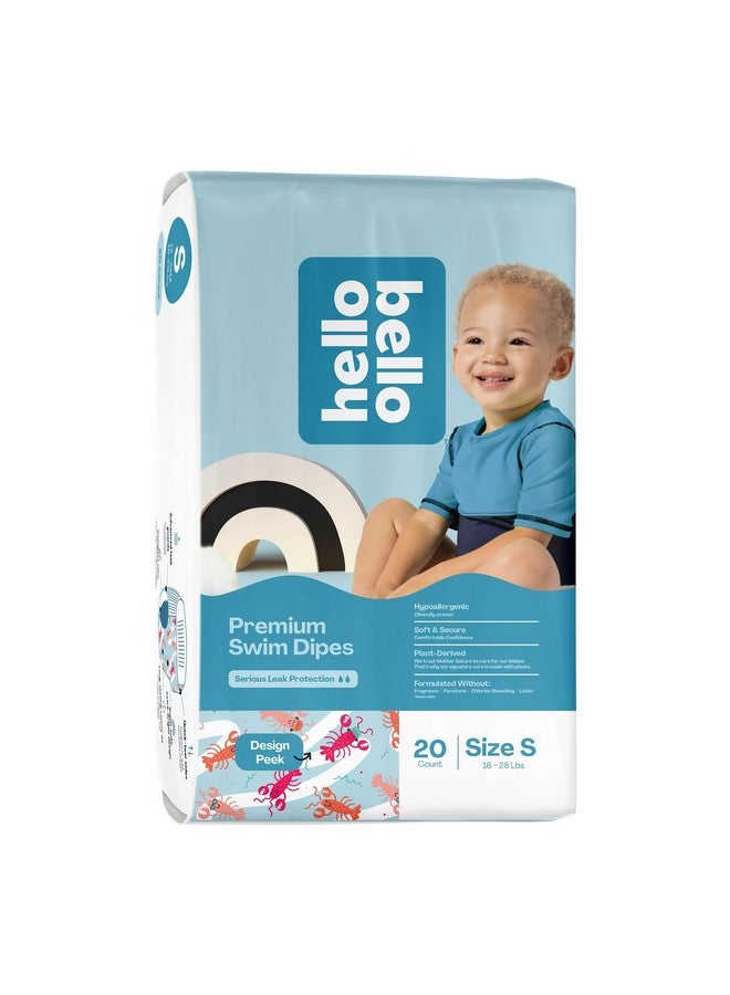 Hello Bello Premium Swim Diapers - Size S (16-28 lbs), Cute Extra-Bright Lobster Designs, 20 Count Jumbo Pack - Image 1