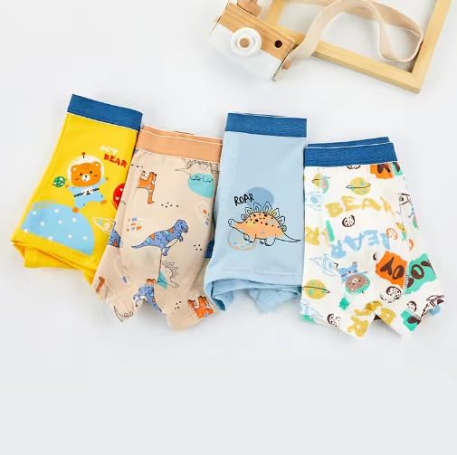 TEDDYIFY Boy's Soft Cotton Briefs Baby Toddler Kids Underwear Various Cute Patterns Cotton Boyshort Underwear (Colors and Prints as per Availability, Multicolor) 8-9 Years, 6 - Image 3