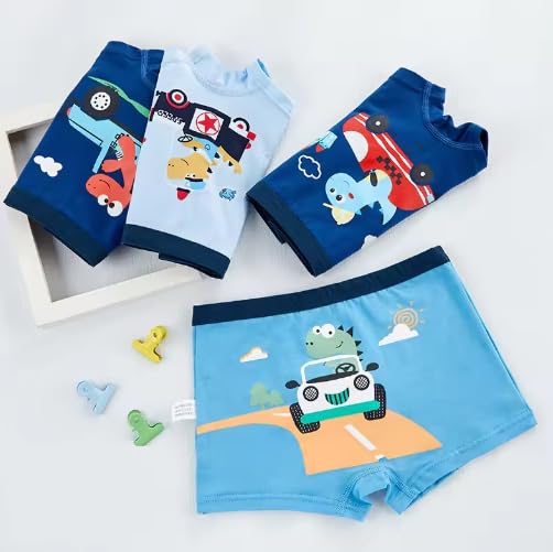 TEDDYIFY Boy's Soft Cotton Briefs Baby Toddler Kids Underwear Various Cute Patterns Cotton Boyshort Underwear (Colors and Prints as per Availability, Multicolor) 8-9 Years, 6 - Image 2