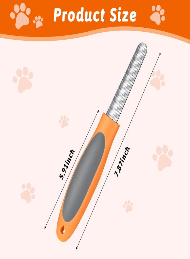 Bruislard Dog Nail File Metal Nail File for Dogs and Cats, Ergonomic Rubber Handle Durable Metal Nails Grooming Tool Remove Burs for Outdoor & Indoor Dog Cat Puppy Kitten Bird - Image 2