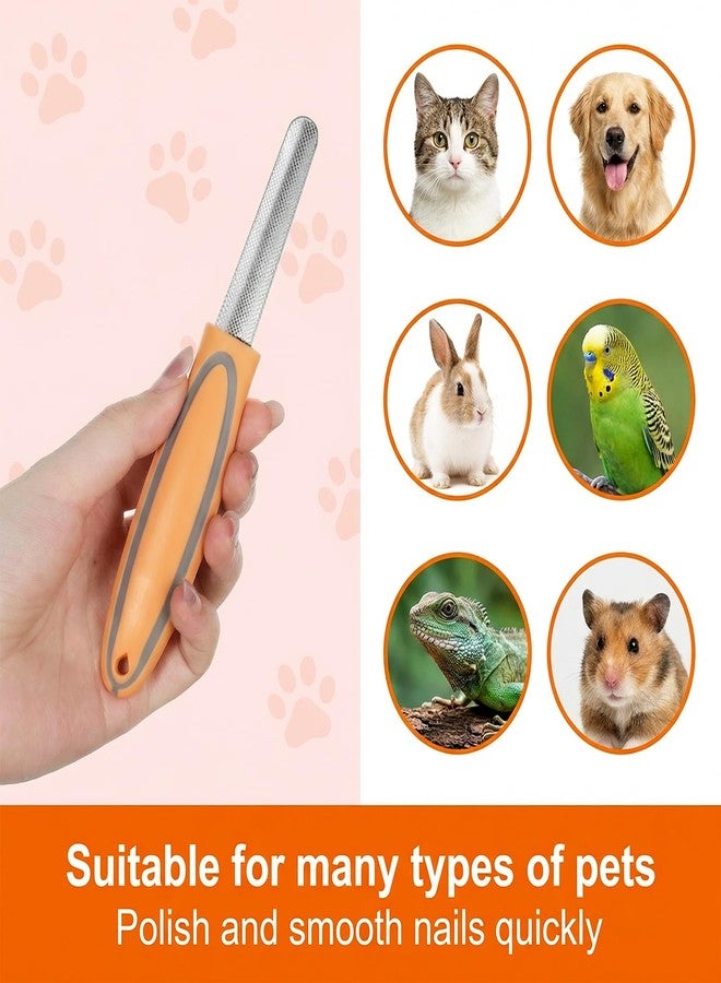 Bruislard Dog Nail File Metal Nail File for Dogs and Cats, Ergonomic Rubber Handle Durable Metal Nails Grooming Tool Remove Burs for Outdoor & Indoor Dog Cat Puppy Kitten Bird - Image 5
