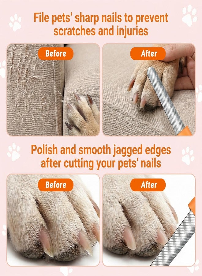 Bruislard Dog Nail File Metal Nail File for Dogs and Cats, Ergonomic Rubber Handle Durable Metal Nails Grooming Tool Remove Burs for Outdoor & Indoor Dog Cat Puppy Kitten Bird - Image 3