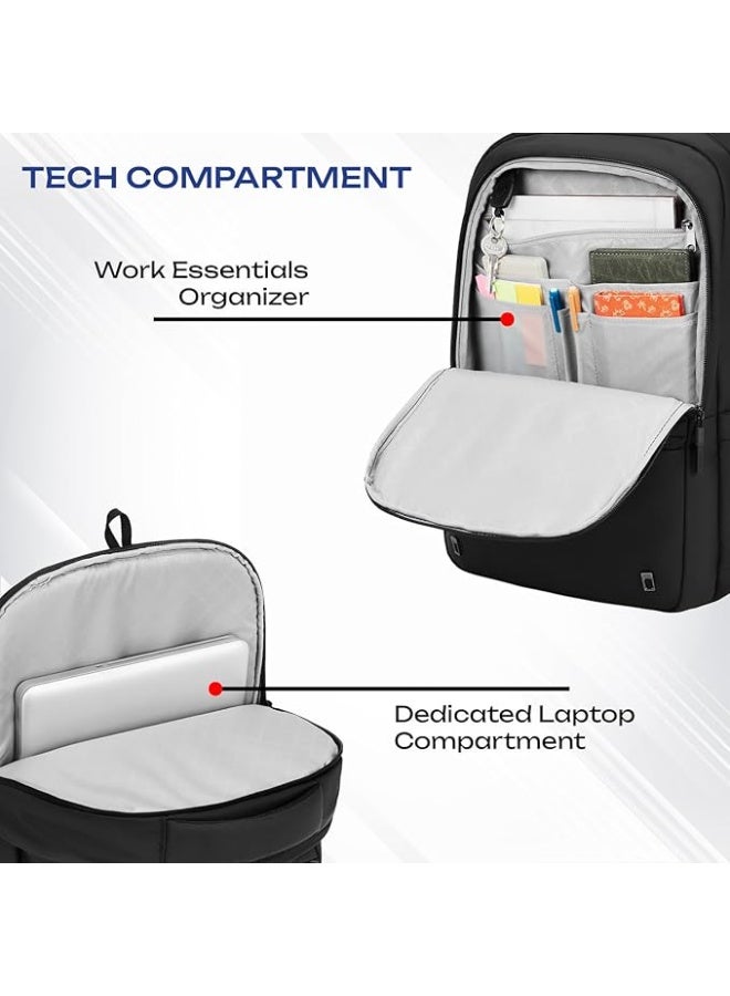 Safari Smart Plus Formal Business Laptop Backpack Bag for Man & Women, Ideal for Office Use for men/School/College Boys and Girls, 2 Compartment, Antitheft pocket, Trolley Sleeve & Organizer - Image 2