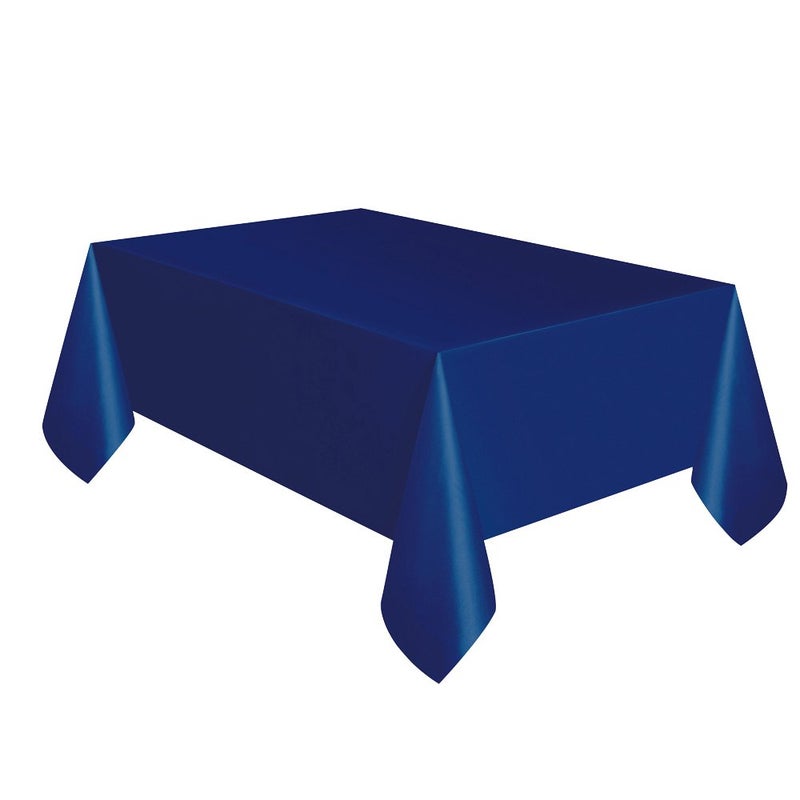 Unique True Navy Blue Solid Rectangular Plastic Table Cover 54 x 108 1 Count  Elegant Design  Premium Quality Ideal For Parties Events  Everyday Use