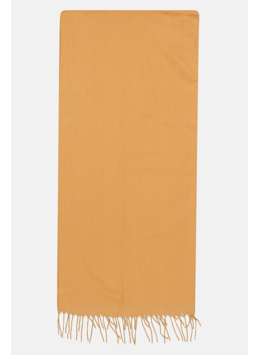 Jenni Women Knitted Scarves 180 L x 40 W cm, Mustard  - Image 1