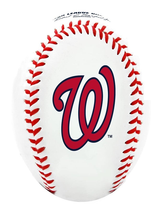 Rawlings | MLB Team Logo Baseball | Nationals | Official | White - Image 2