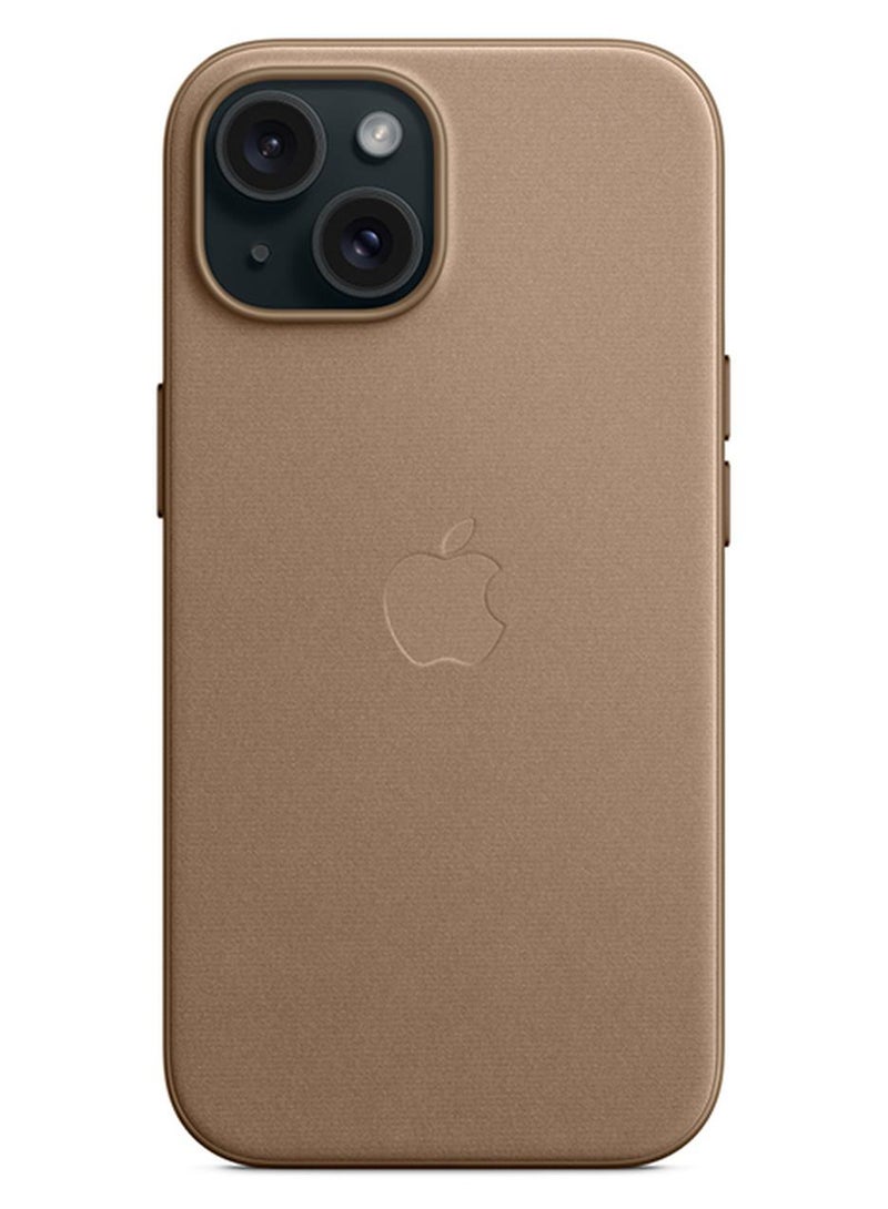 Apple iPhone 15 FineWoven Case with MagSafe - Taupe - Image 1