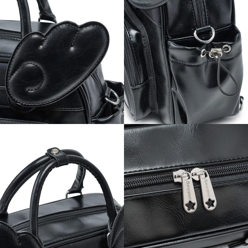 RAINBOW SMILE Y2K Angel Wing Ita Bag - Pins Display Bag, 3-in-1 Convertible Crossbody Handbag Backpack for Anime - Image 5