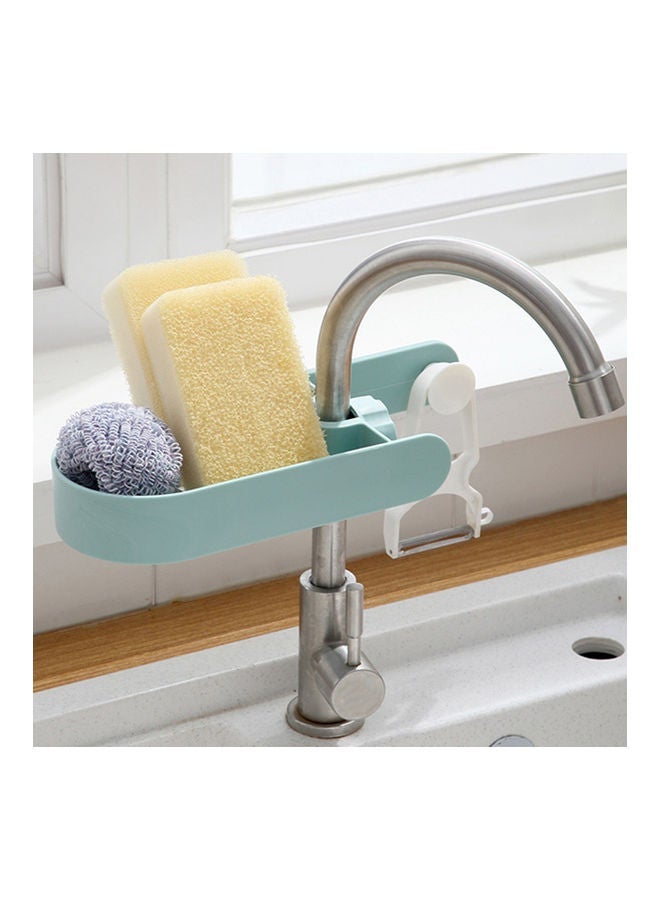 NIBEMINENT Punch Free Kitchen Sponge Storage Drain Rack Blue - Image 2
