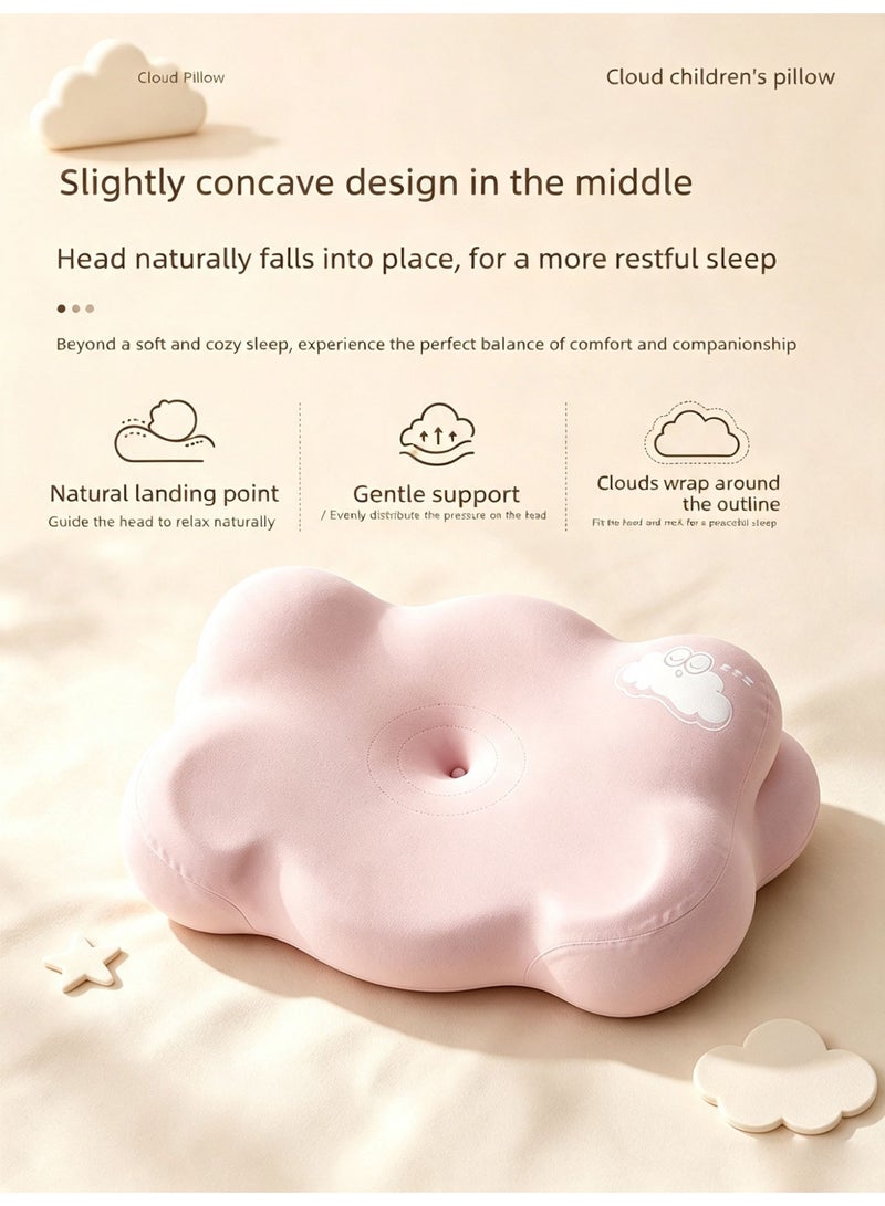 وسادة ذكية لتقوية العمود الفقري للأطفال من Kids Cloud بتصميم إرستومولوجي مع رغوة الذاكرة، قابلة للغسل وتصميم تبريد، لعمر 5-16+ سنة باللون الوردي - Image 4