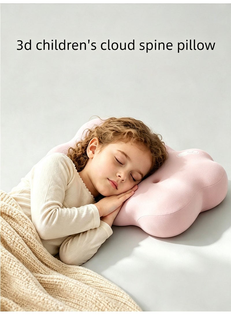 وسادة ذكية لتقوية العمود الفقري للأطفال من Kids Cloud بتصميم إرستومولوجي مع رغوة الذاكرة، قابلة للغسل وتصميم تبريد، لعمر 5-16+ سنة باللون الوردي - Image 1
