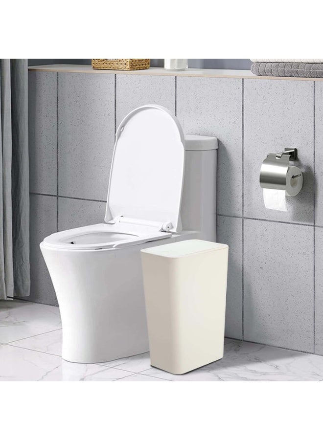 Anmi Bathroom Small Trash Can with Lid 3 Pack,10L / 2.6 Gallon Slim Garbage Bin Wastebasket with Pop-Up Lid for Bedroom, Office, Kitchen, Craft Room, Fits Under Desk, Cabinet, Sink - Image 2