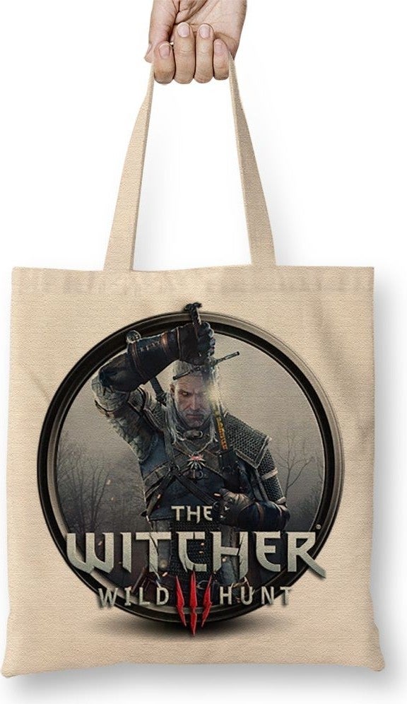 Baskı Dükkanı Print Shop Geralt The Witcher Tote Bag Long Handle 