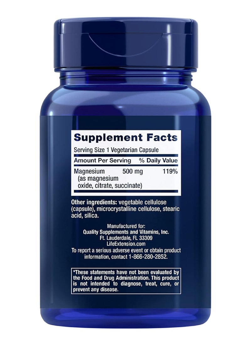 Life Extension - Magnesium 500 Mg 100 Caps - Image 1